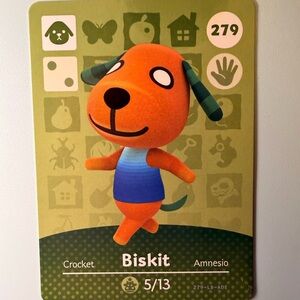 Biskit - Animal Crossing amiibo card